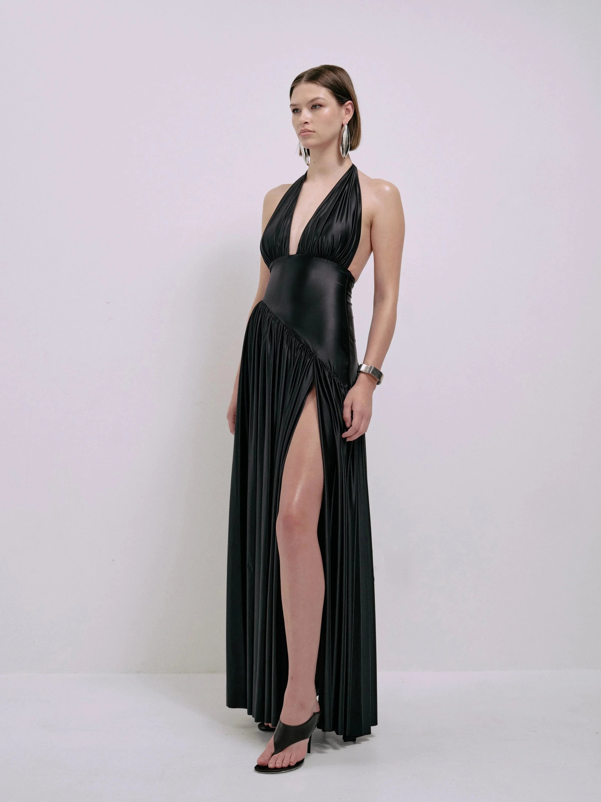 Rae Dress in Black – view 3 | Delfi Collective