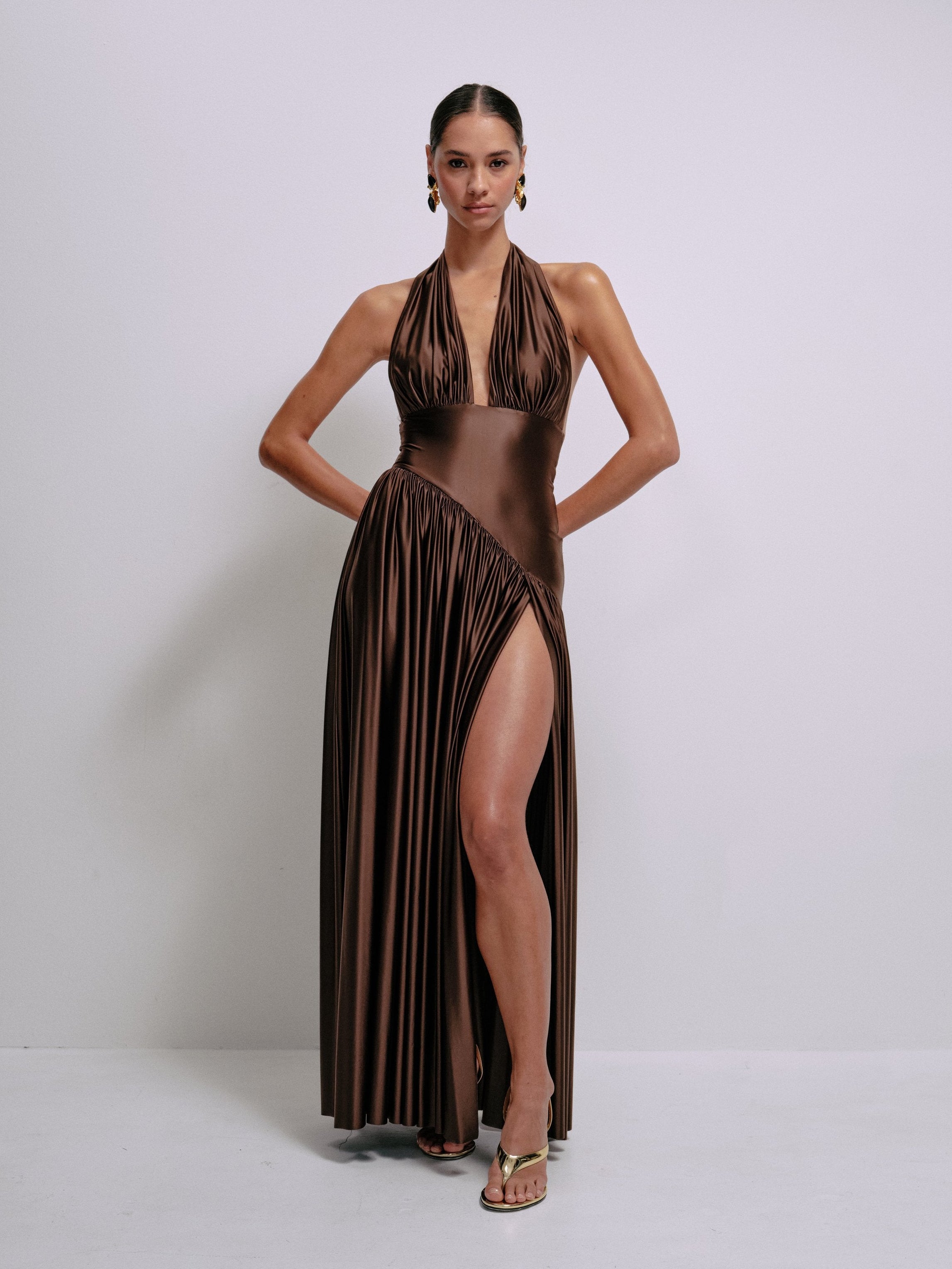 Rae Dress in Chocolate | Delfi Collective