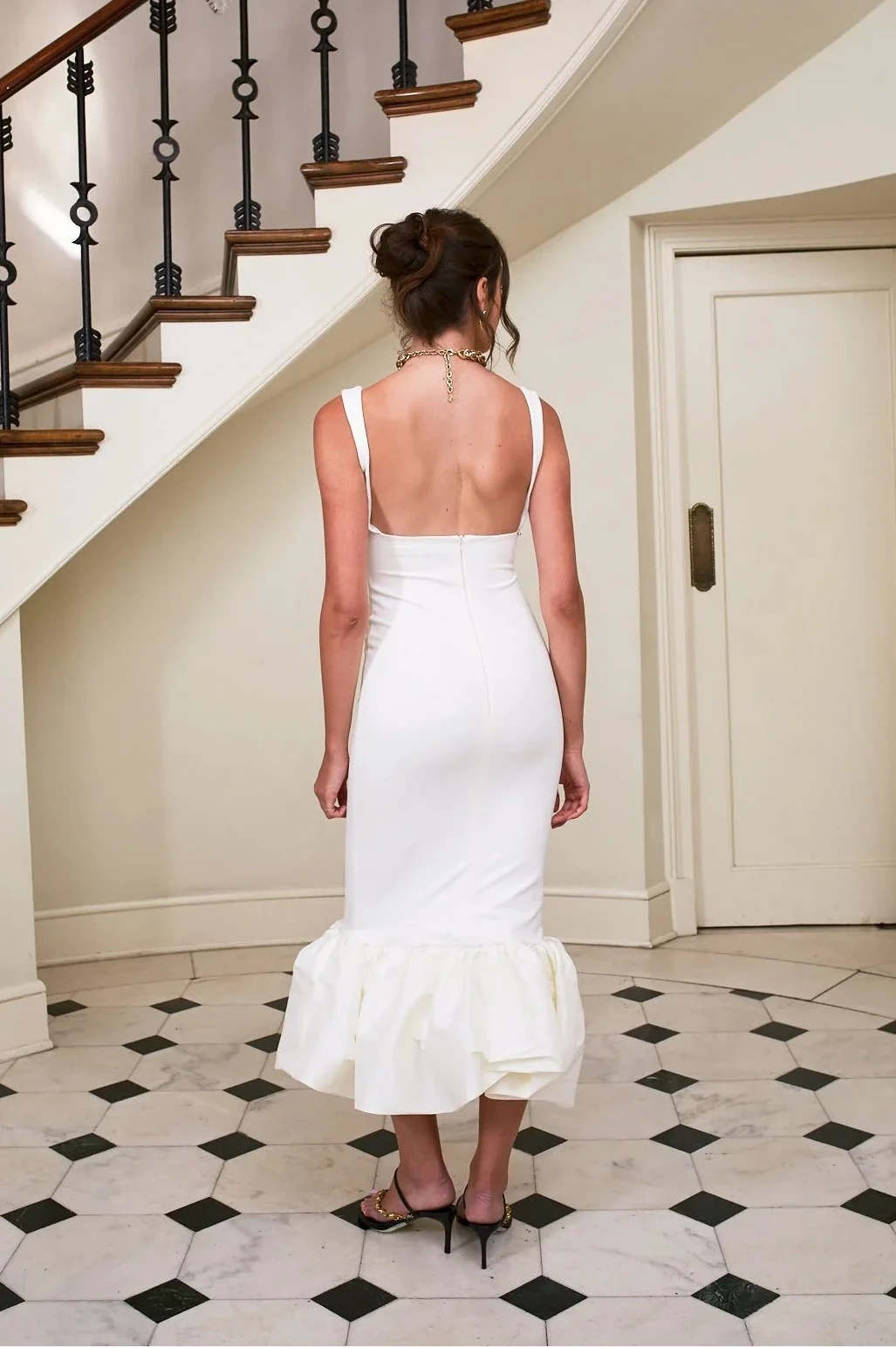 Xena Dress in Ivory – view 2 | Delfi Collective