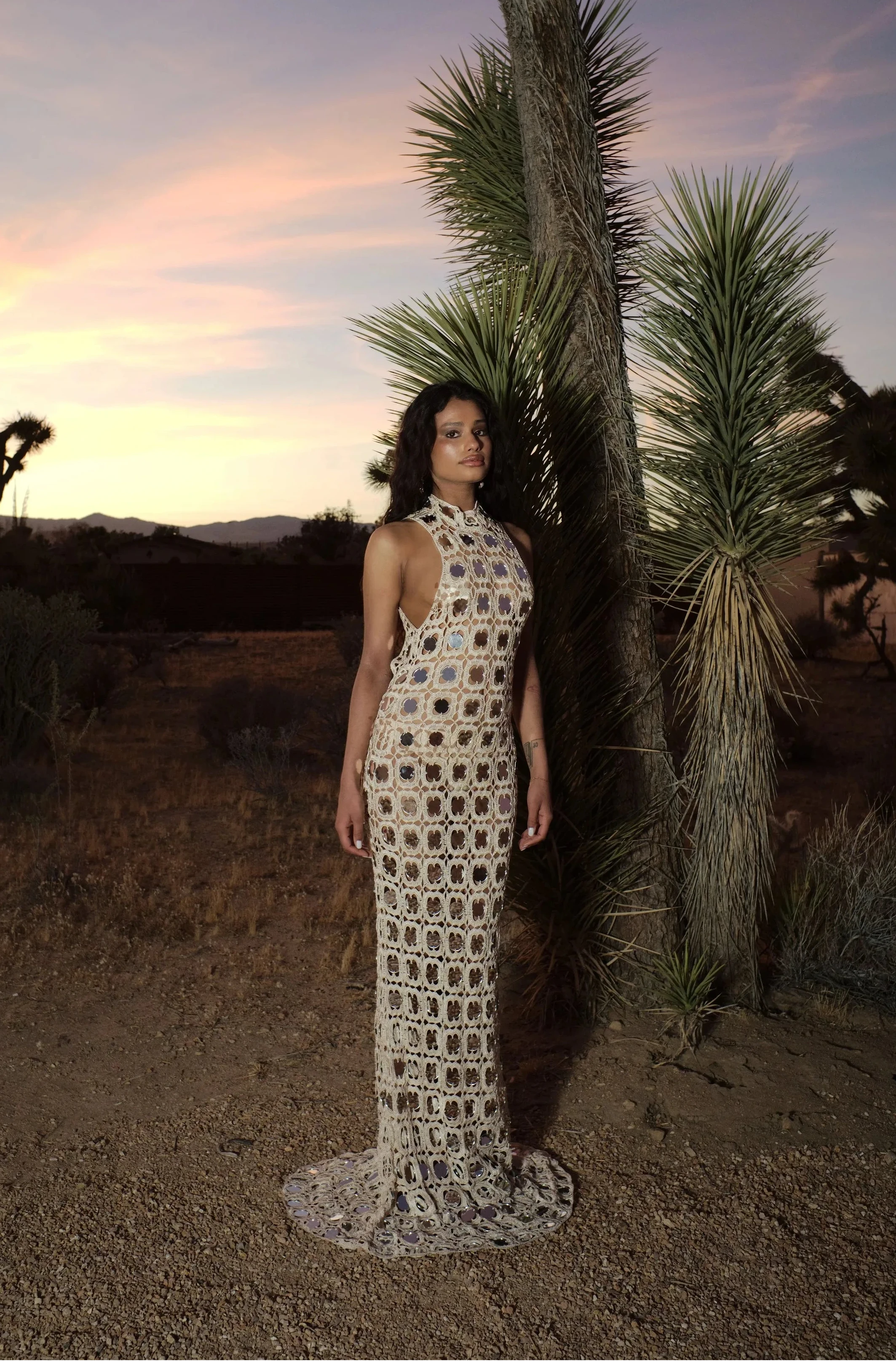 Selene Dress in Sand | Delfi Collective