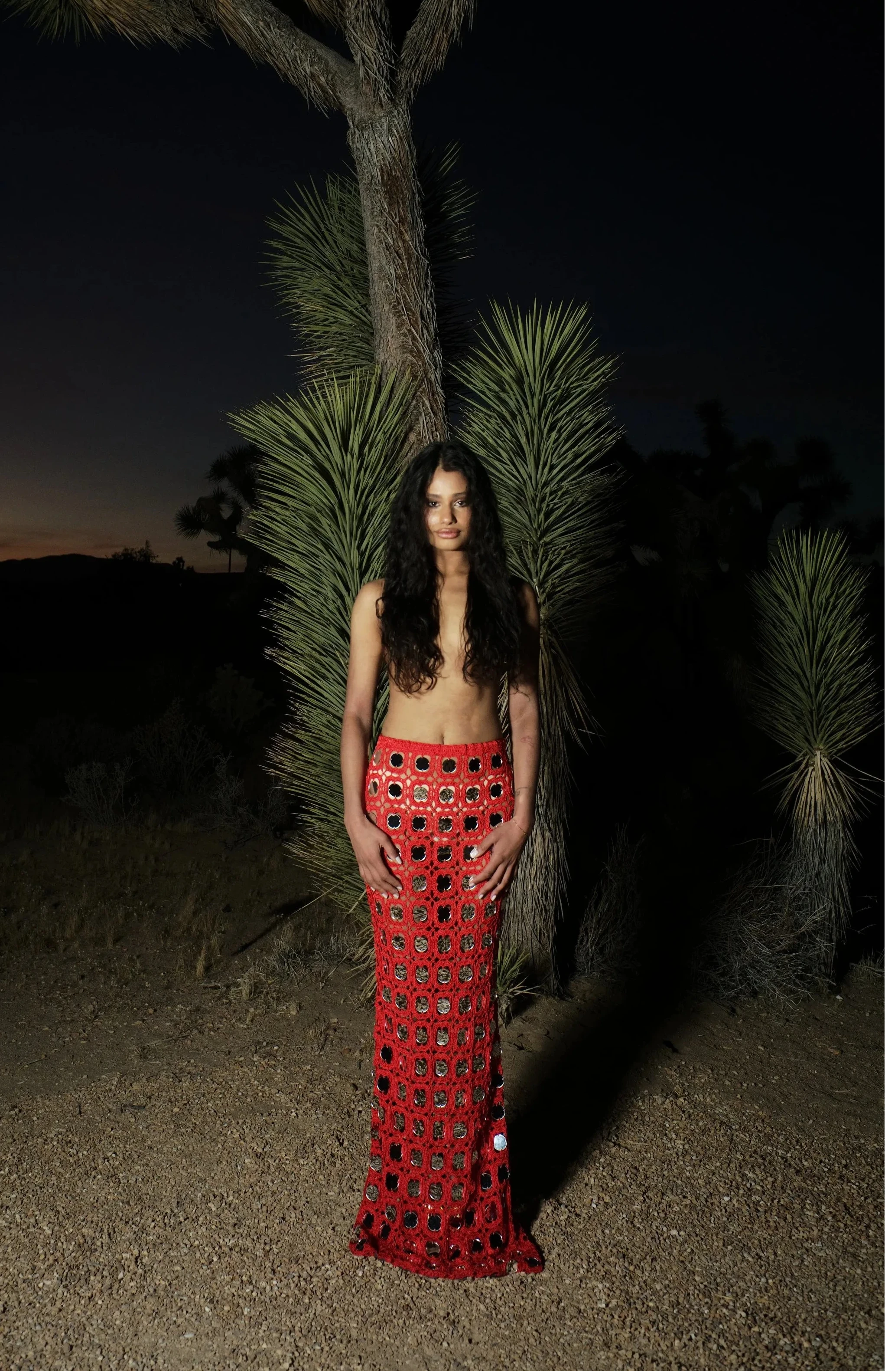 Ayla Skirt in Red Flare | Delfi Collective