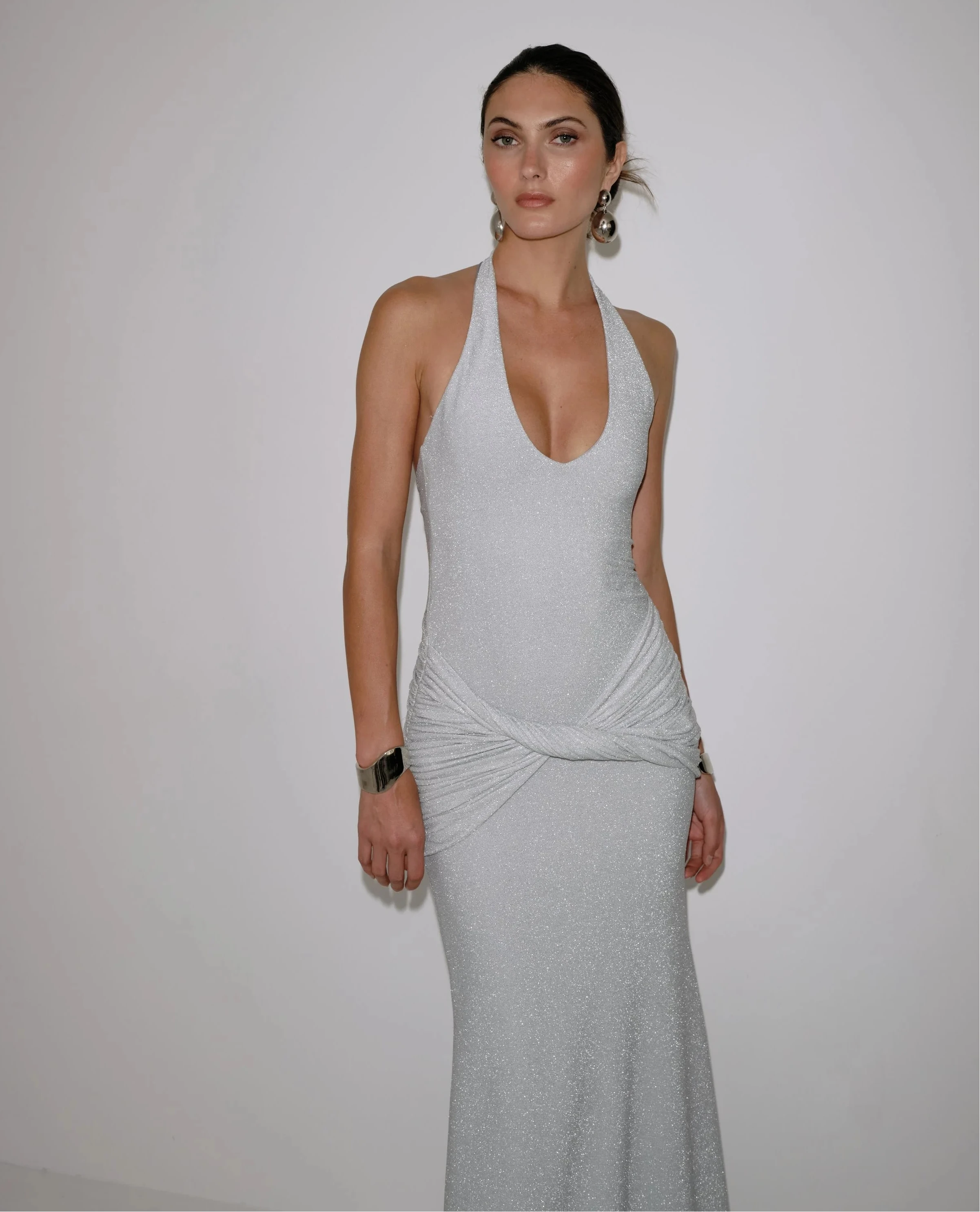 Soraya Dress in Ice – view 5 | Delfi Collective