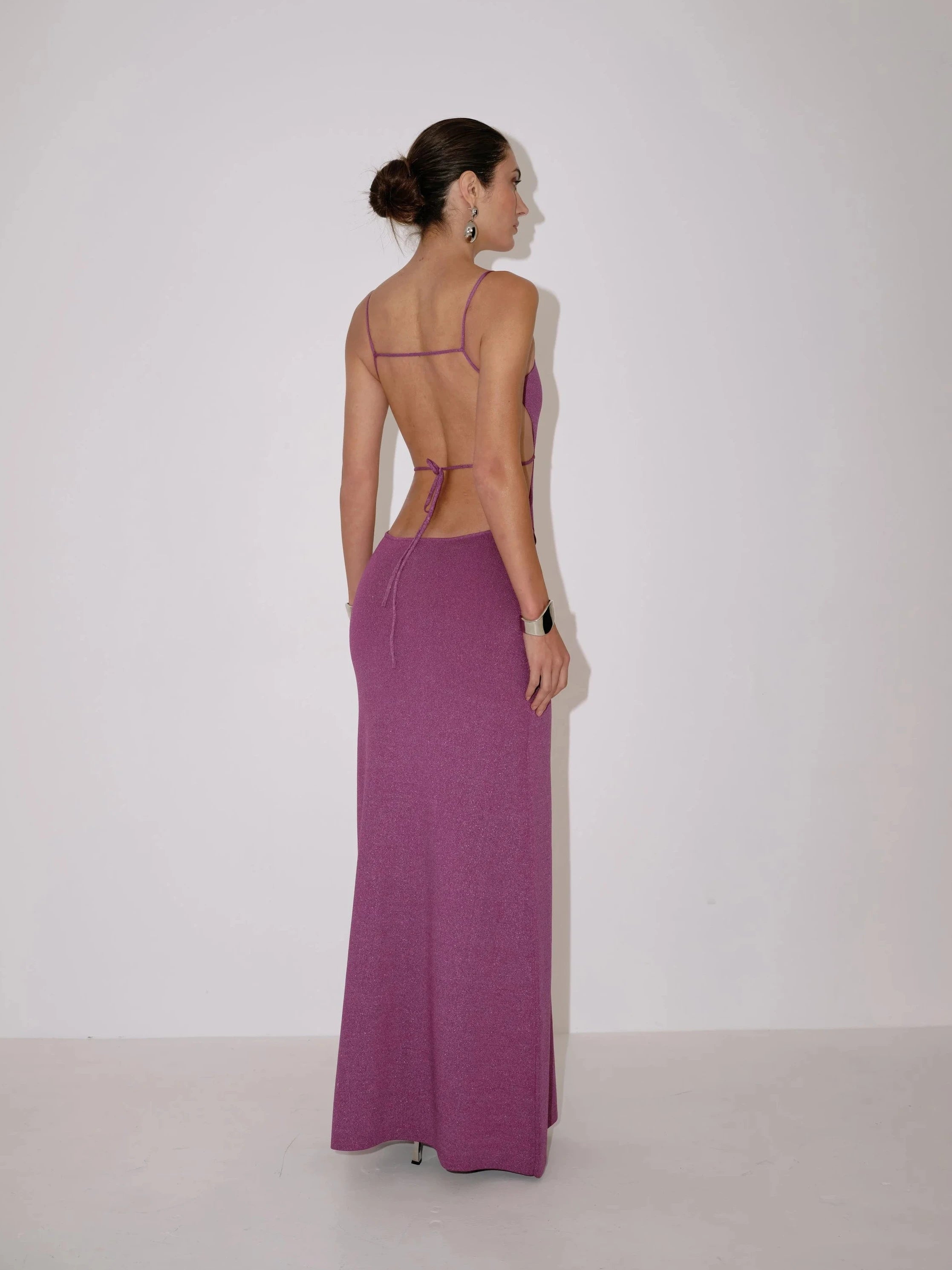 Gaia Dress in Magenta – view 3 | Delfi Collective