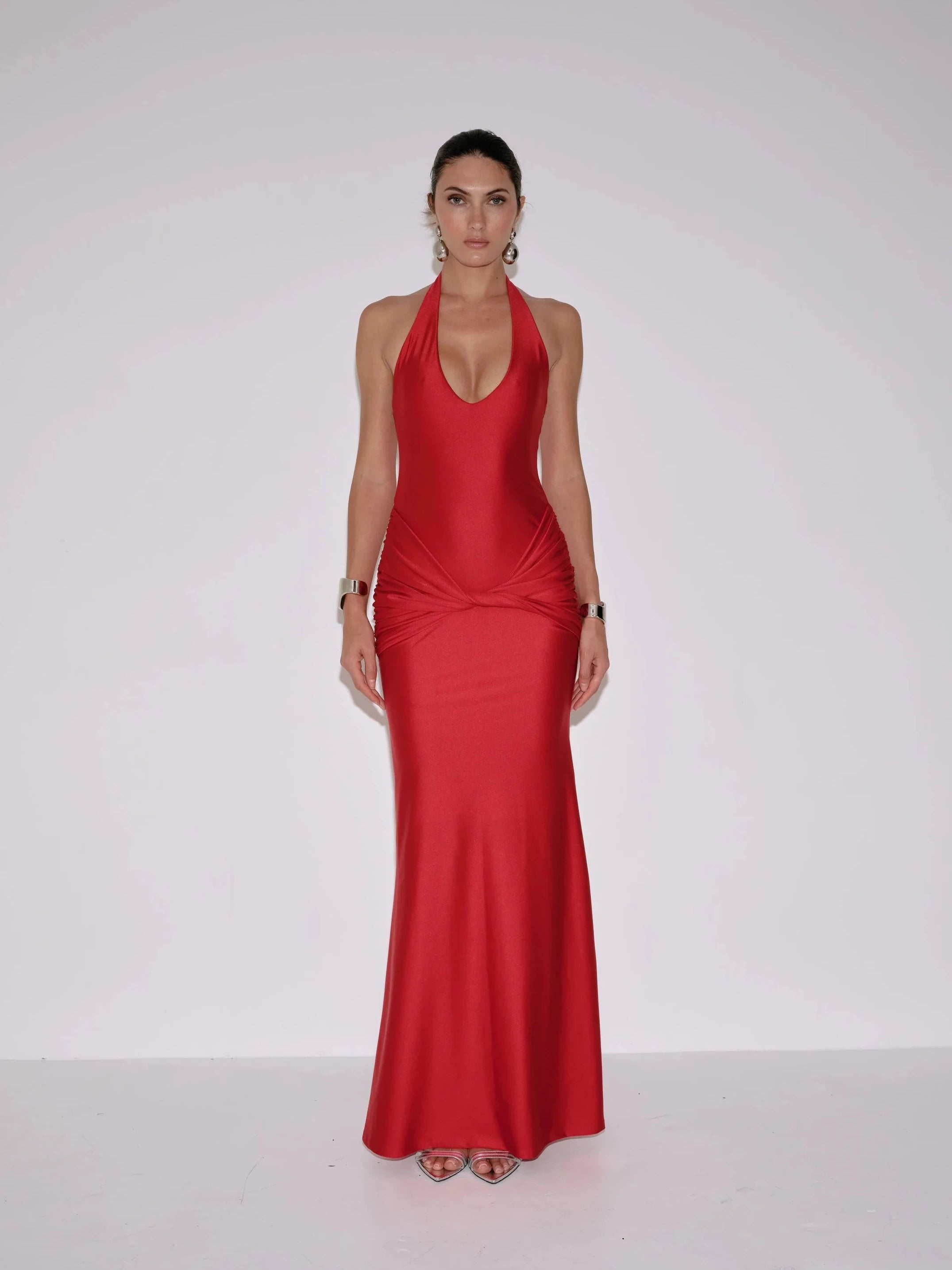 Soraya Dress in Ruby – view 3 | Delfi Collective