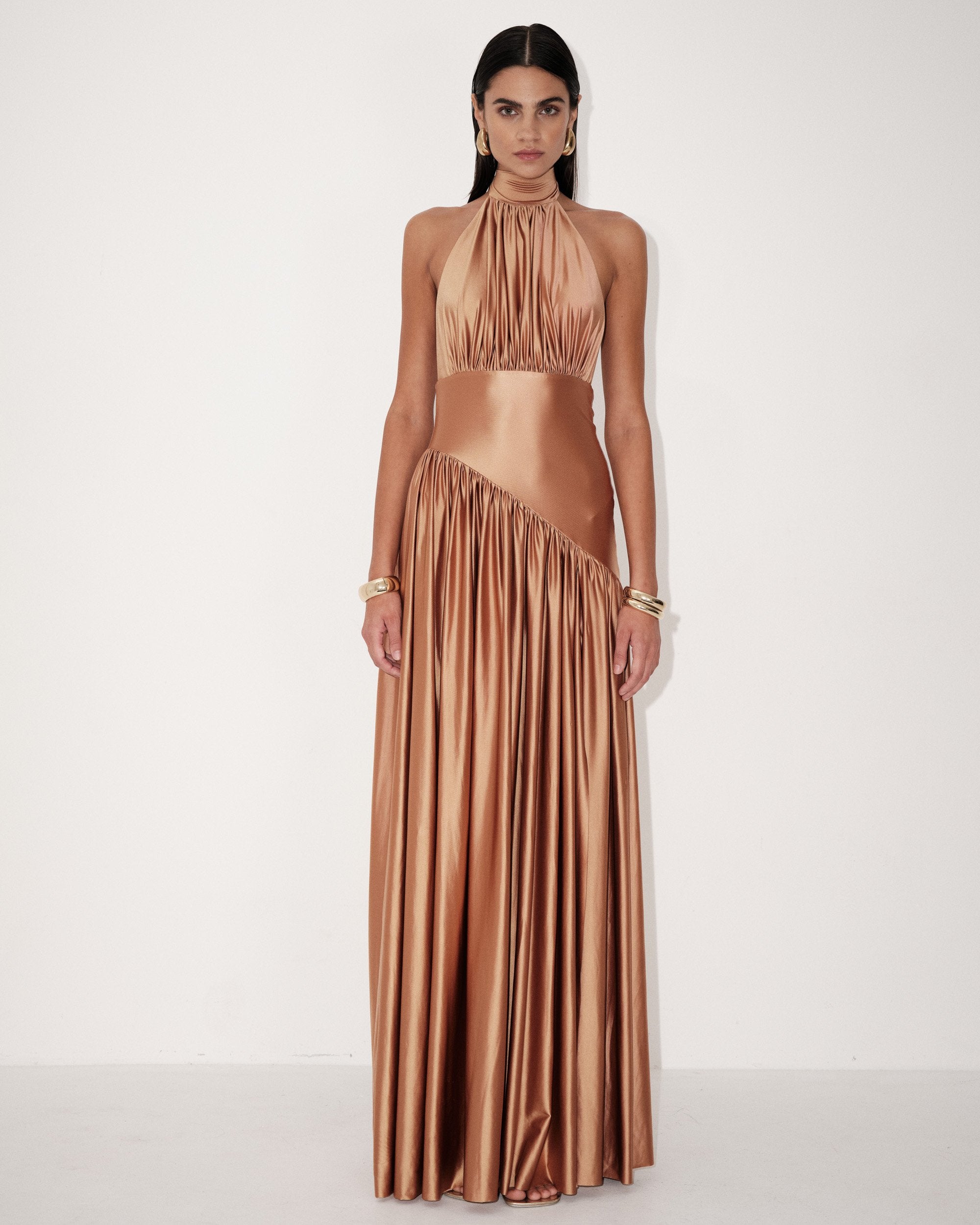 Laurel Dress – Rust – view 3 | Delfi Collective