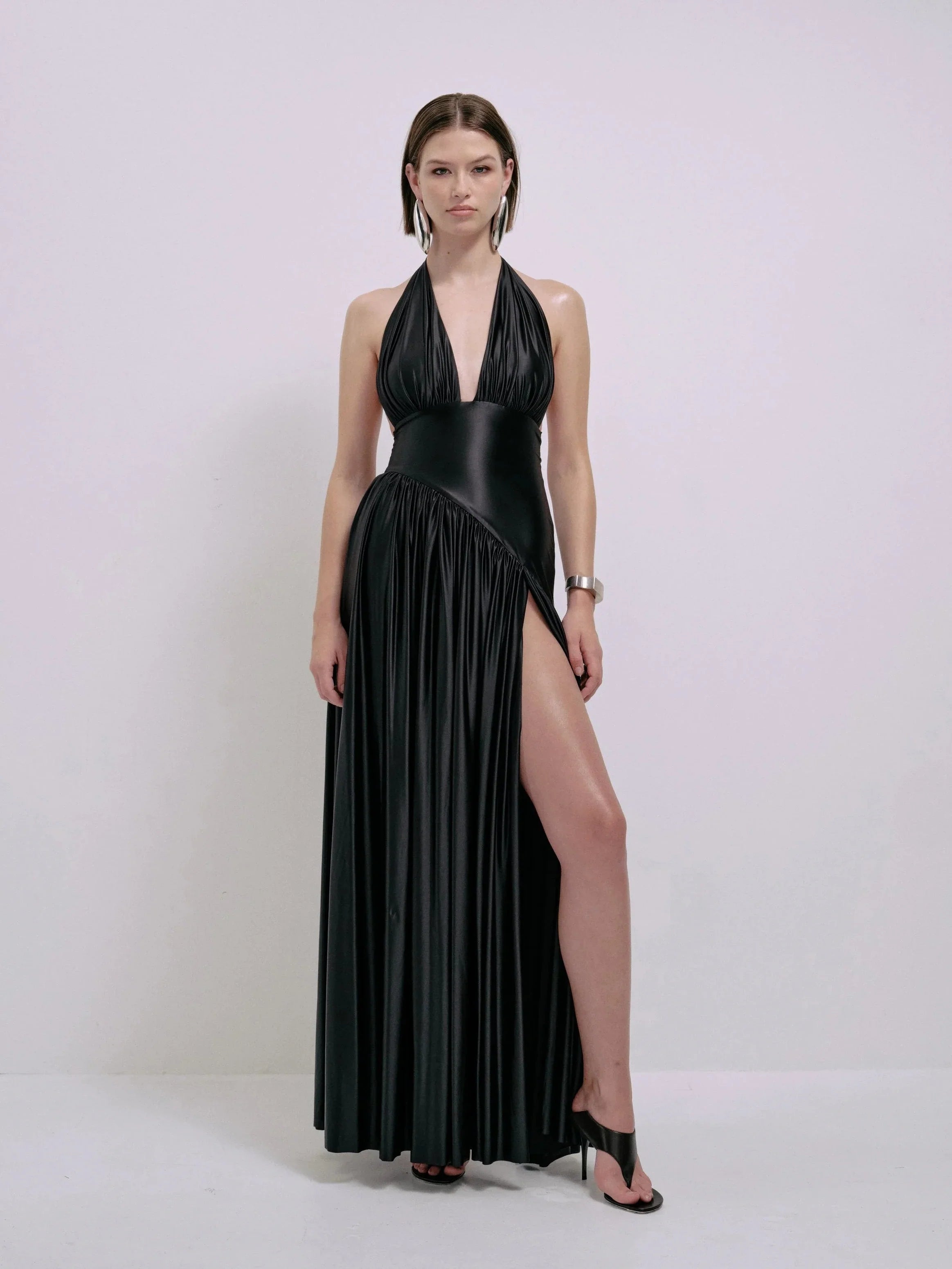 Rae Dress in Black – view 2 | Delfi Collective