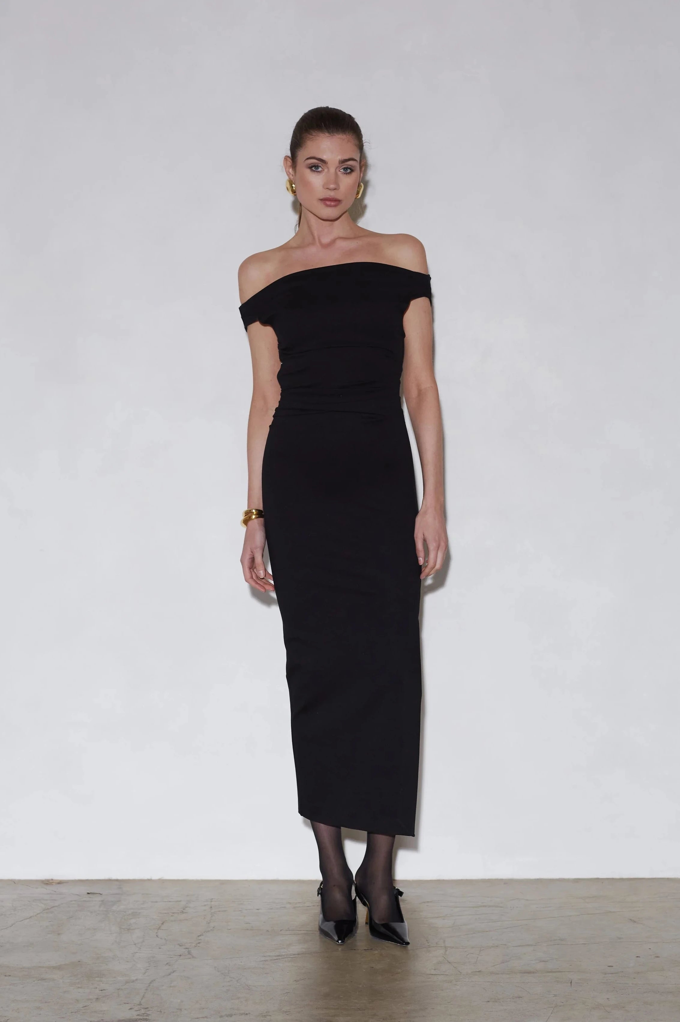 Amelia Dress in Black | Delfi Collective