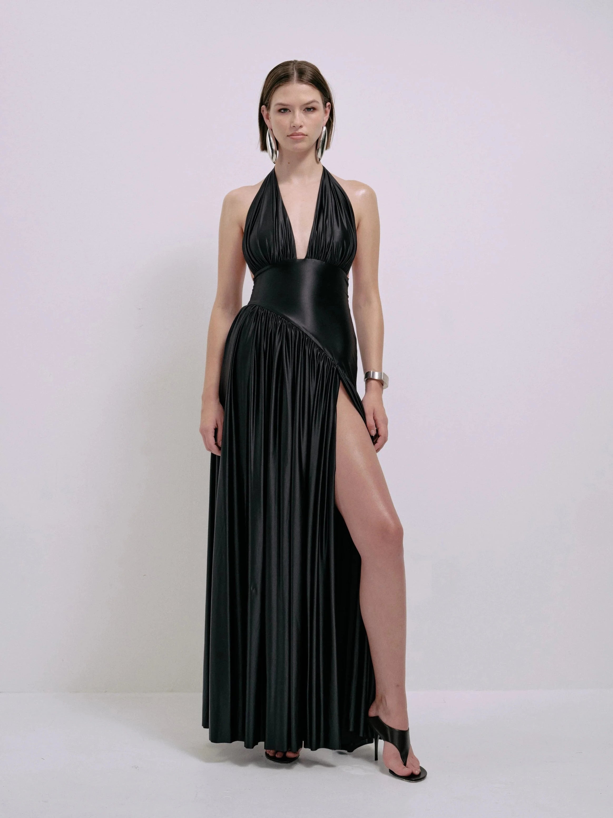 Rae Dress in Black – view 2 | Delfi Collective