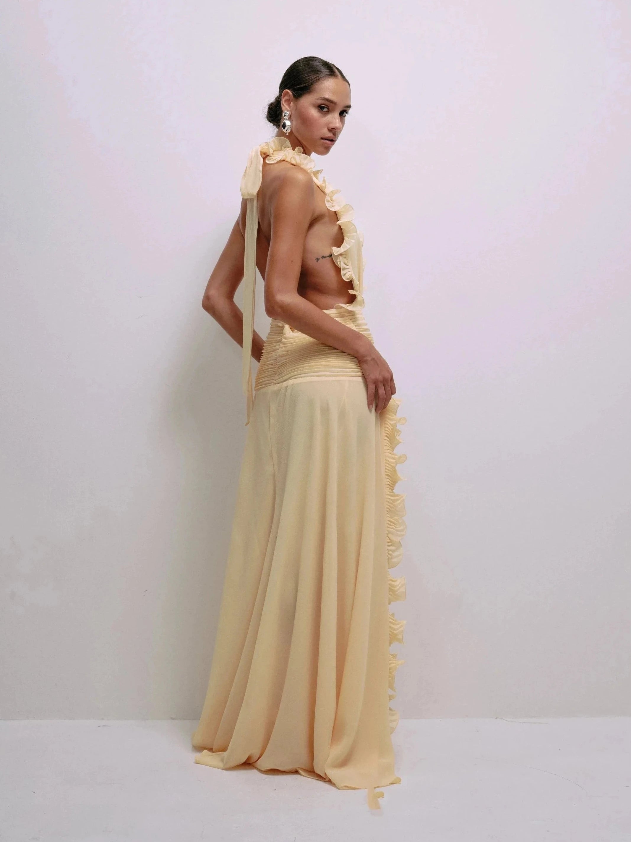 Ariella Dress in Butter Yellow | Delfi Collective