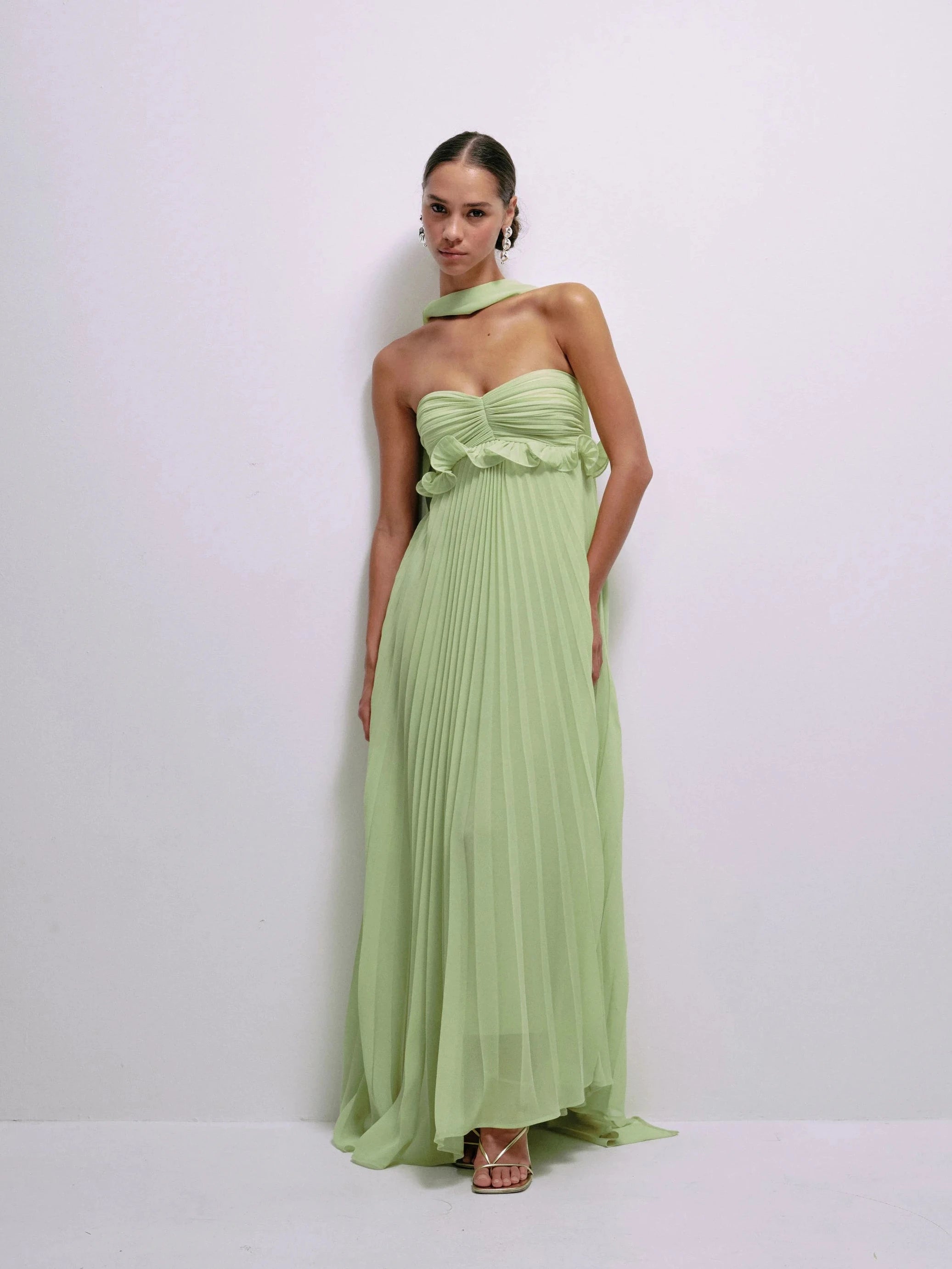 Diana Dress in Lime | Delfi Collective