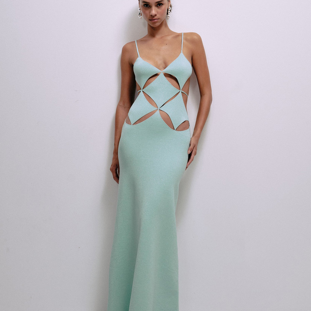 delfi collective green dress Gaia in Mint while a slender Color:Belgian Ivory Tropical Print Corduroy Overall Dress -