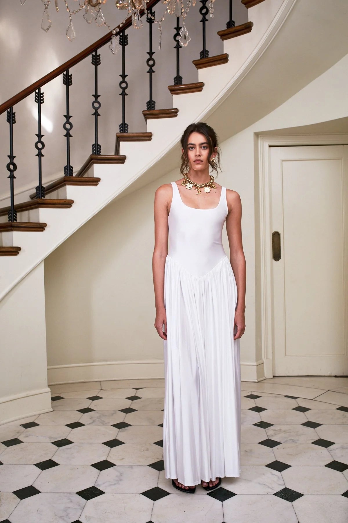 Oriana Dress in Ivory | Delfi Collective