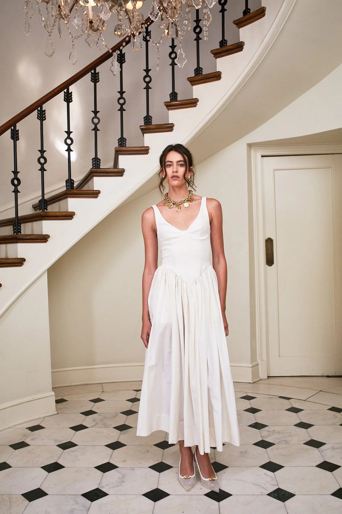 Odessa Dress in Cream | Delfi Collective