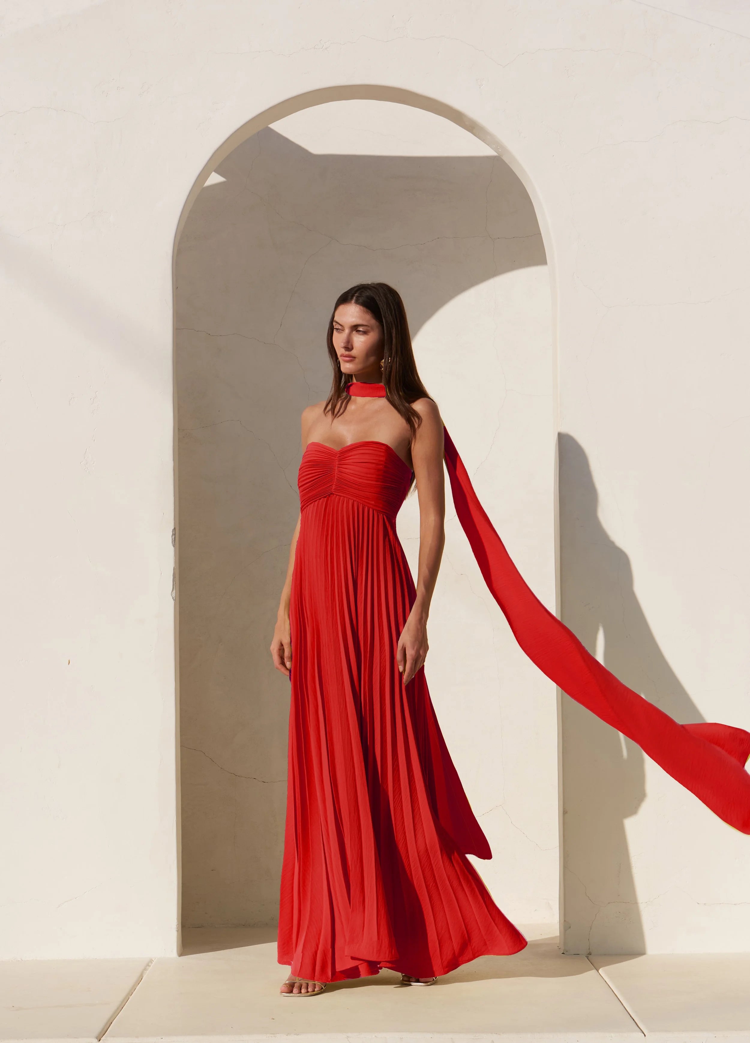 Daphne Dress in Red | Delfi Collective