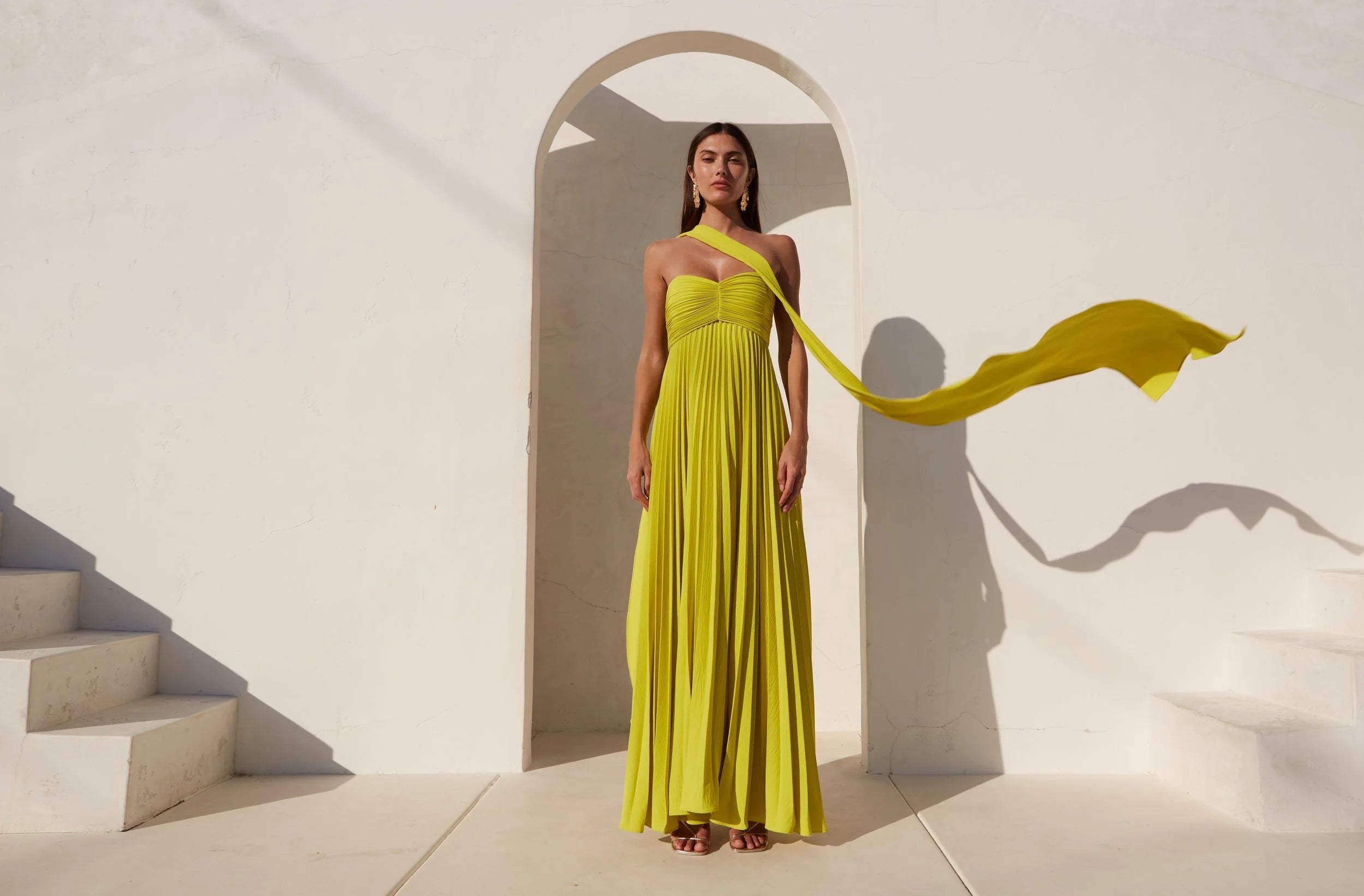 Daphne Dress in Chartreuse | Delfi Collective