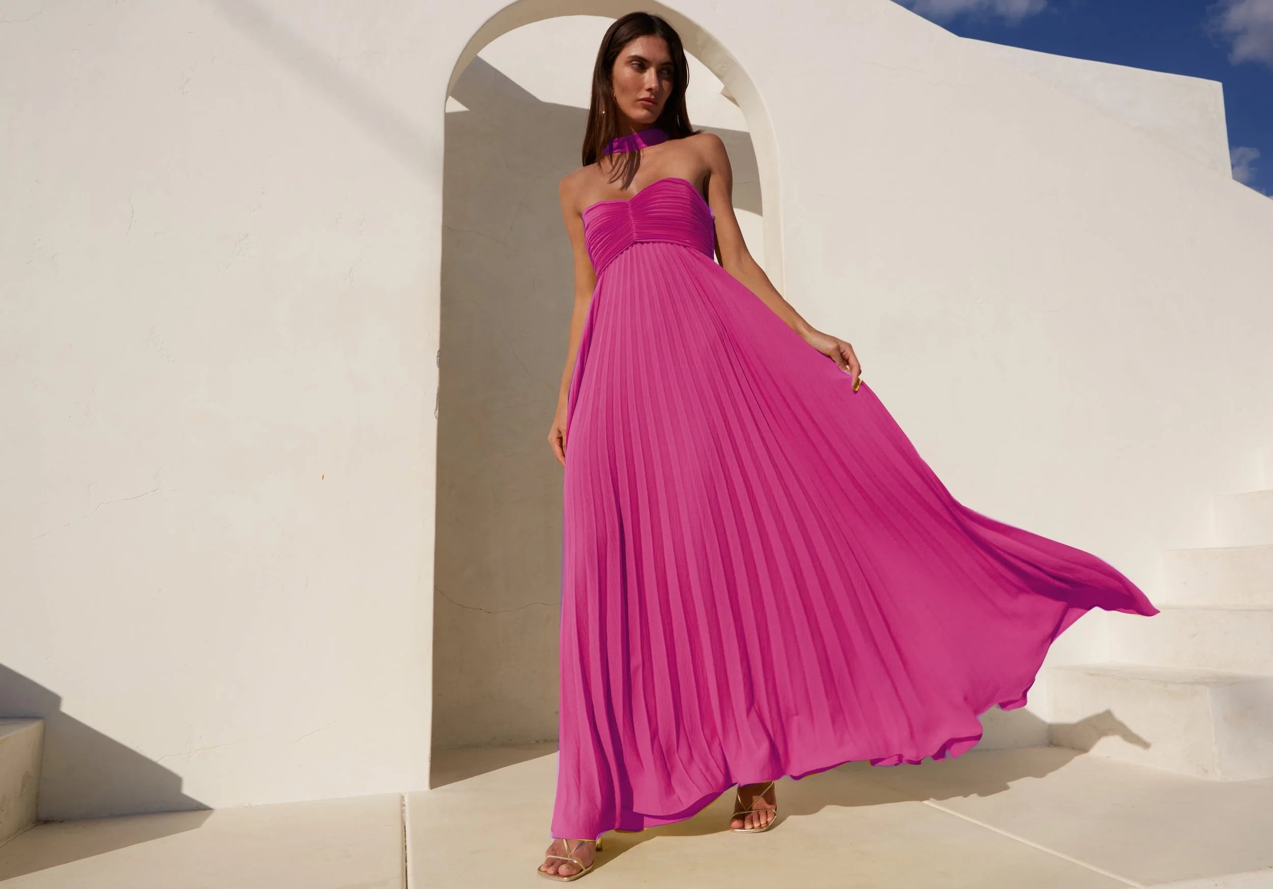 Daphne Dress in Hot Pink | Delfi Collective