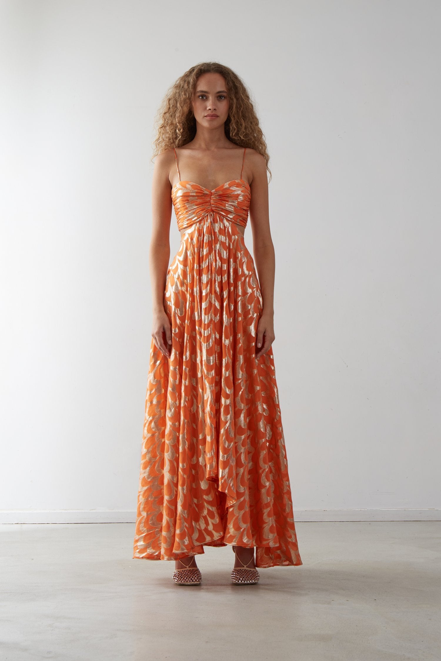 Adele Dress in Orange | Delfi Collective