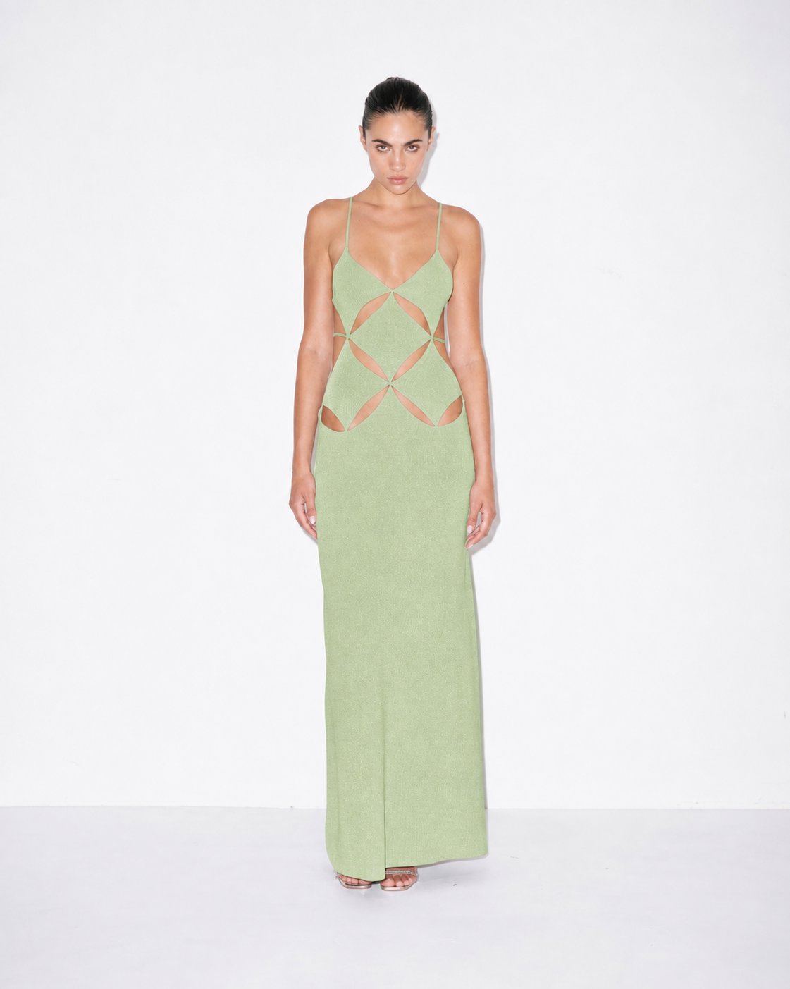 Gaia Dress in Lime