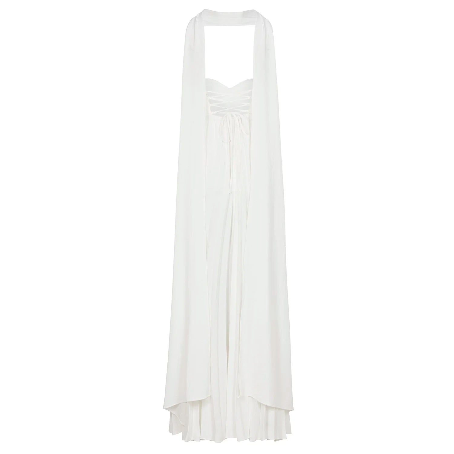 Daphne Dress in Ivory – back | Delfi Collective