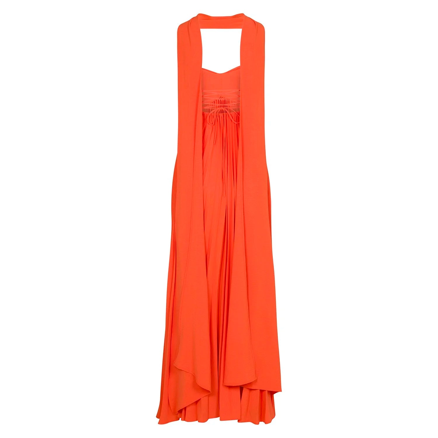 Daphne Dress in Orange – back | Delfi Collective