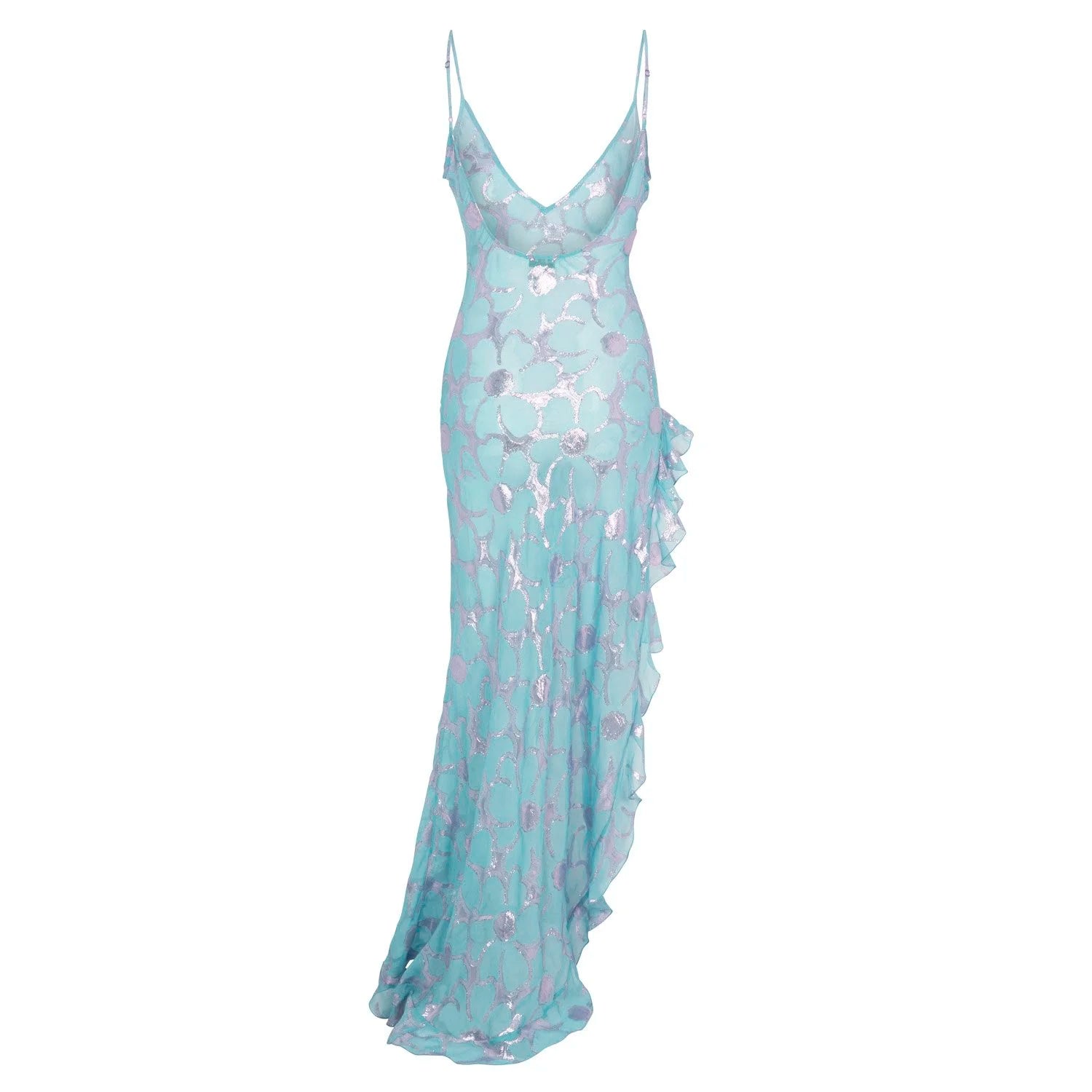 Lara Dress in Aqua – view 2 | Delfi Collective