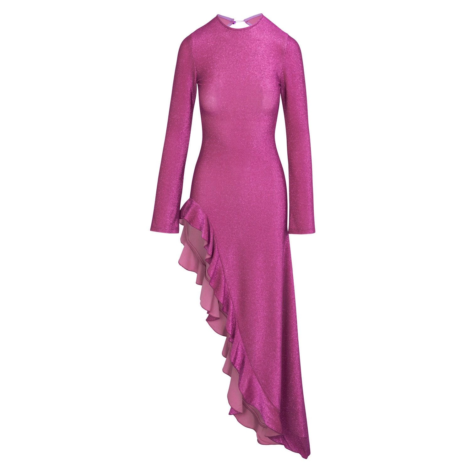 Rosalia Dress in Metallic Hot Pink | Delfi Collective
