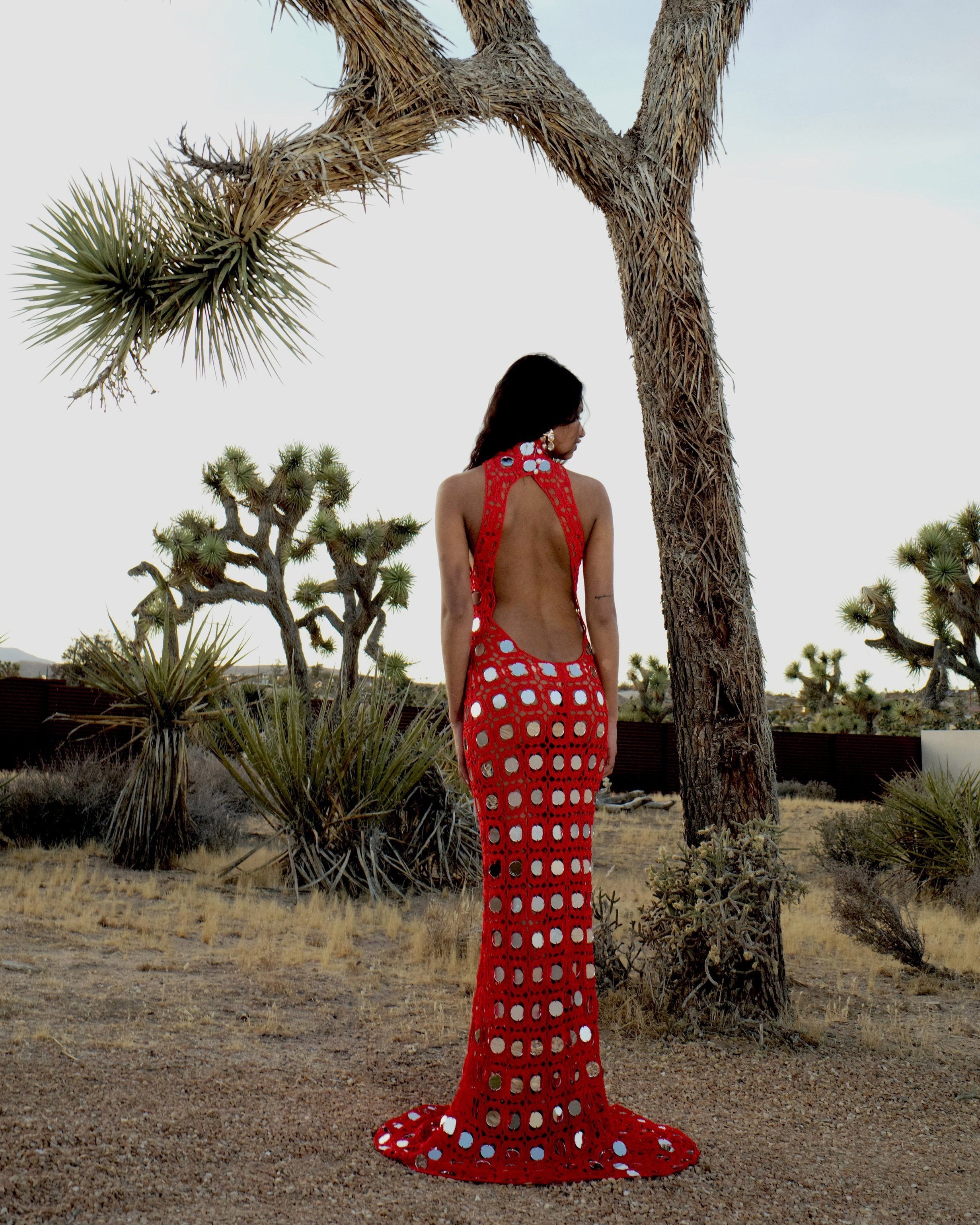 Selene Dress in Red Flare | Delfi Collective