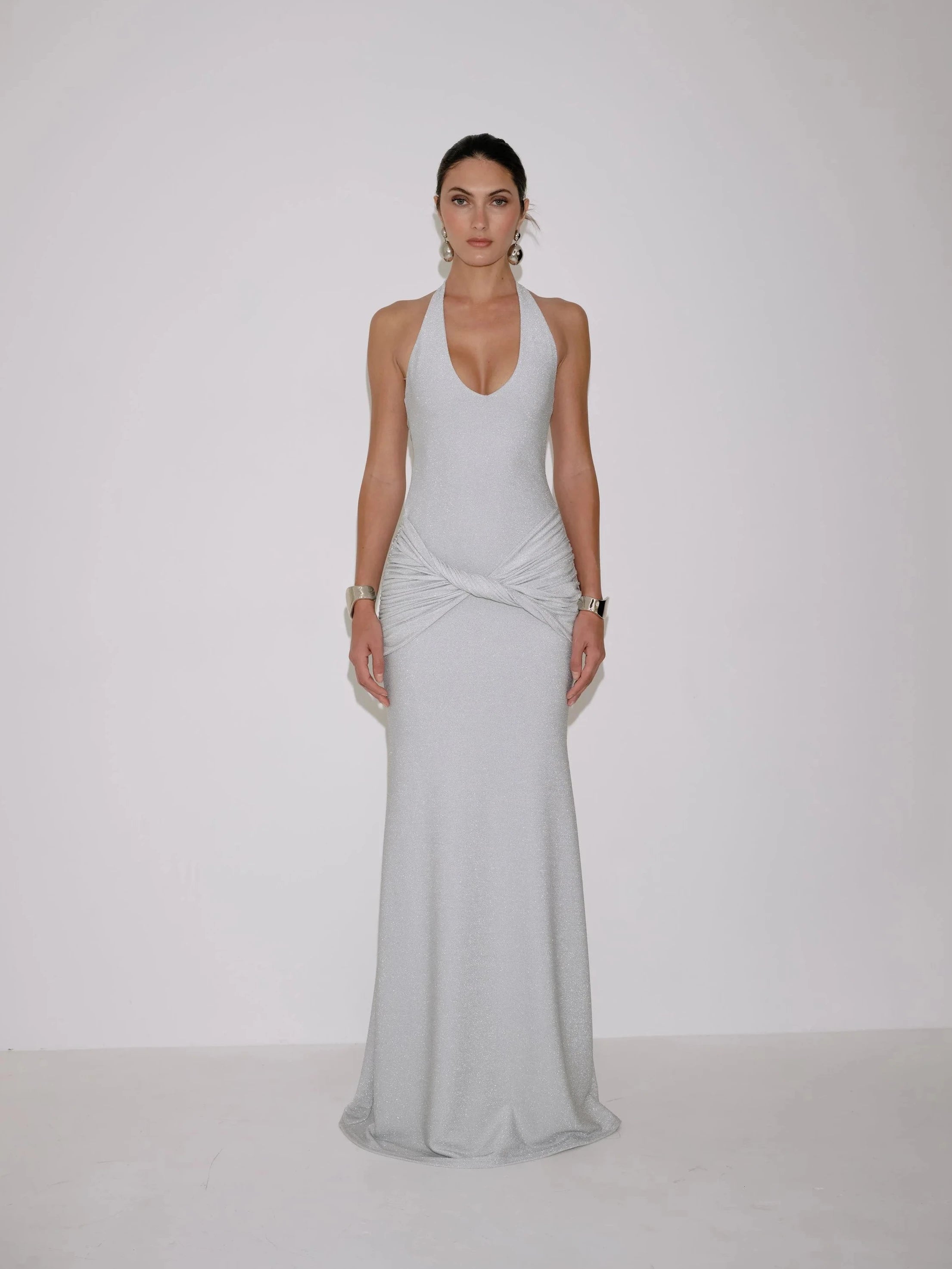 Soraya Dress in Ice – view 3 | Delfi Collective