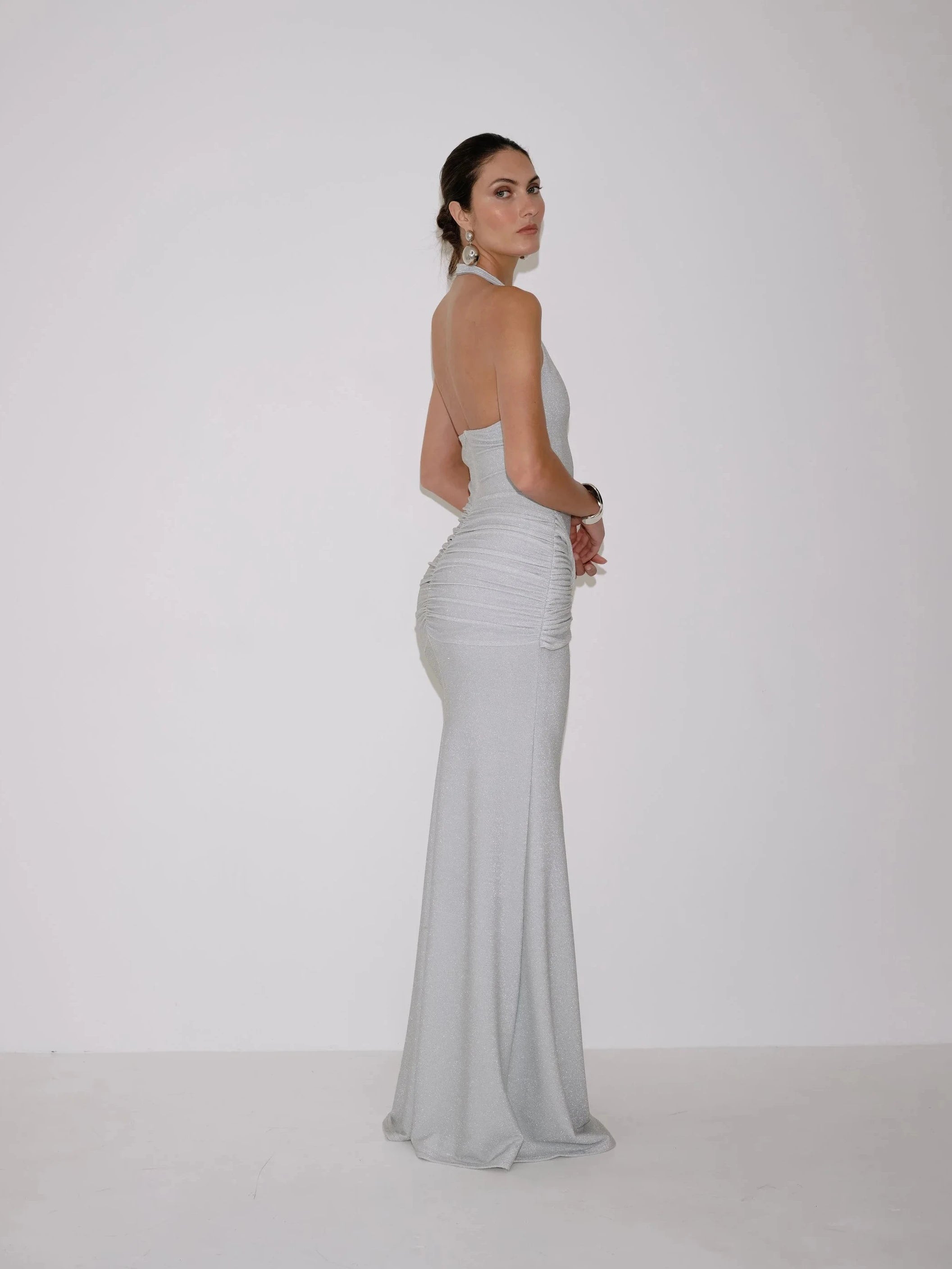 Soraya Dress in Ice – view 4 | Delfi Collective