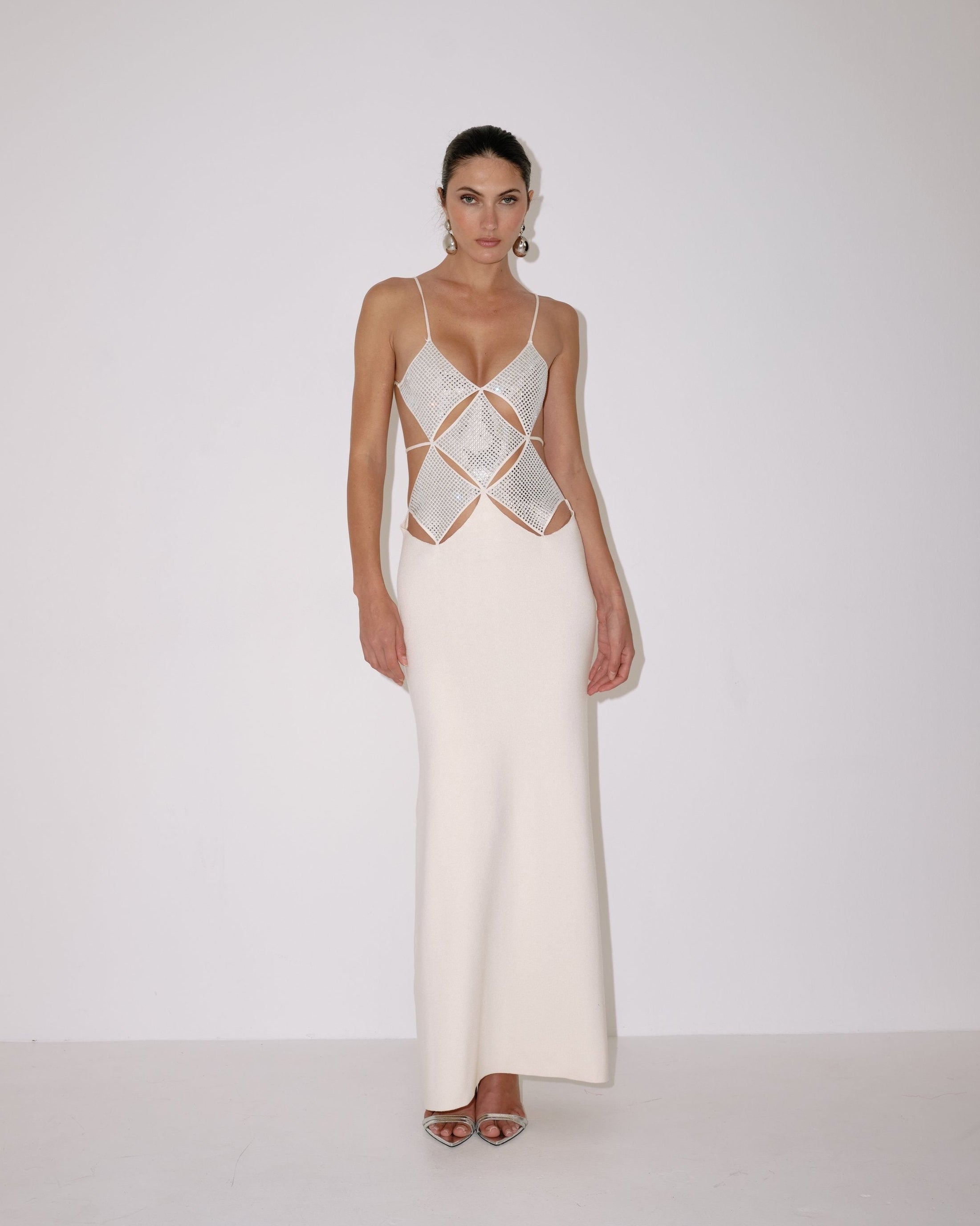 Gaia Dress in Crystal | Delfi Collective