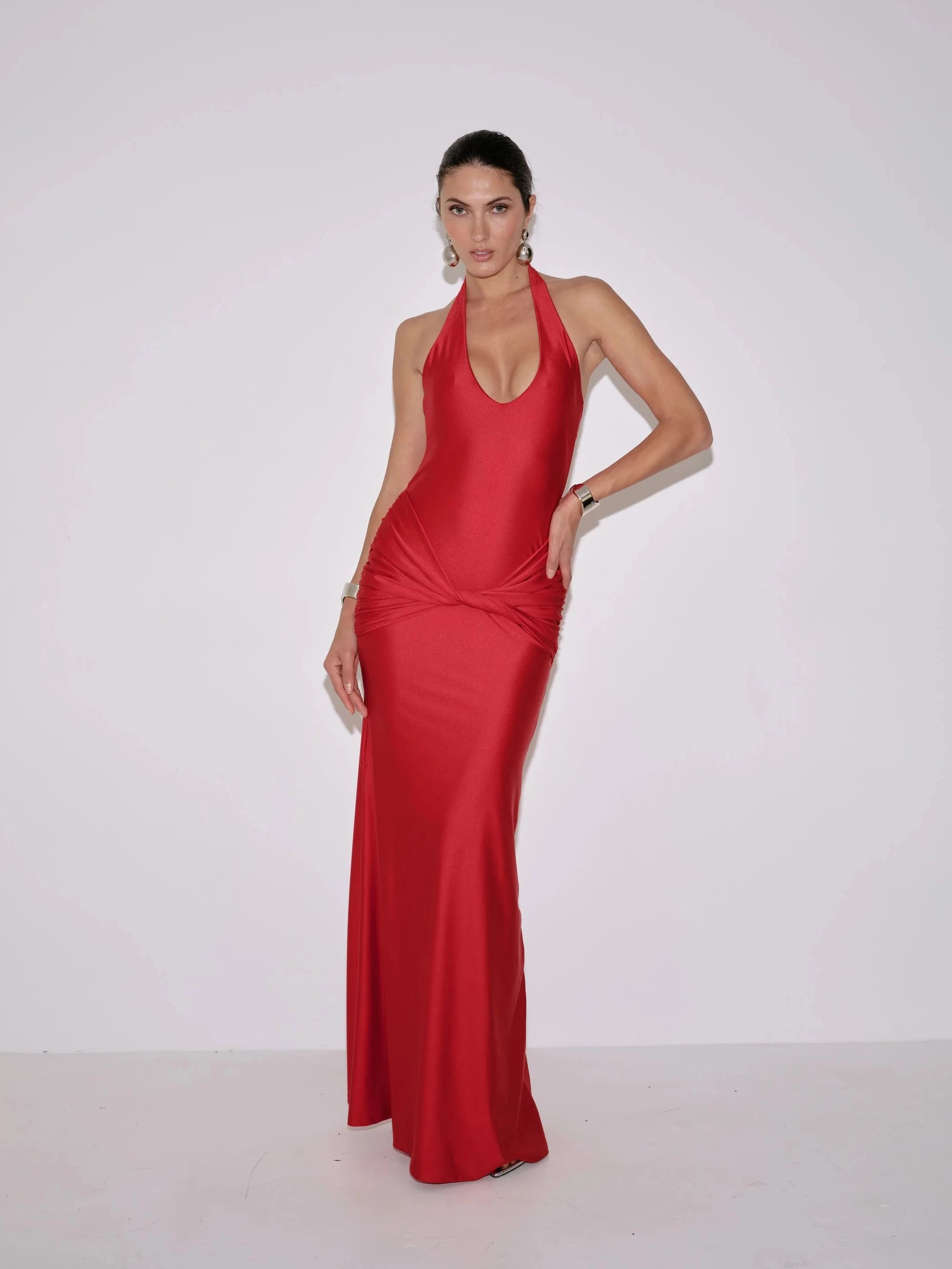 Soraya Dress in Ruby – view 4 | Delfi Collective