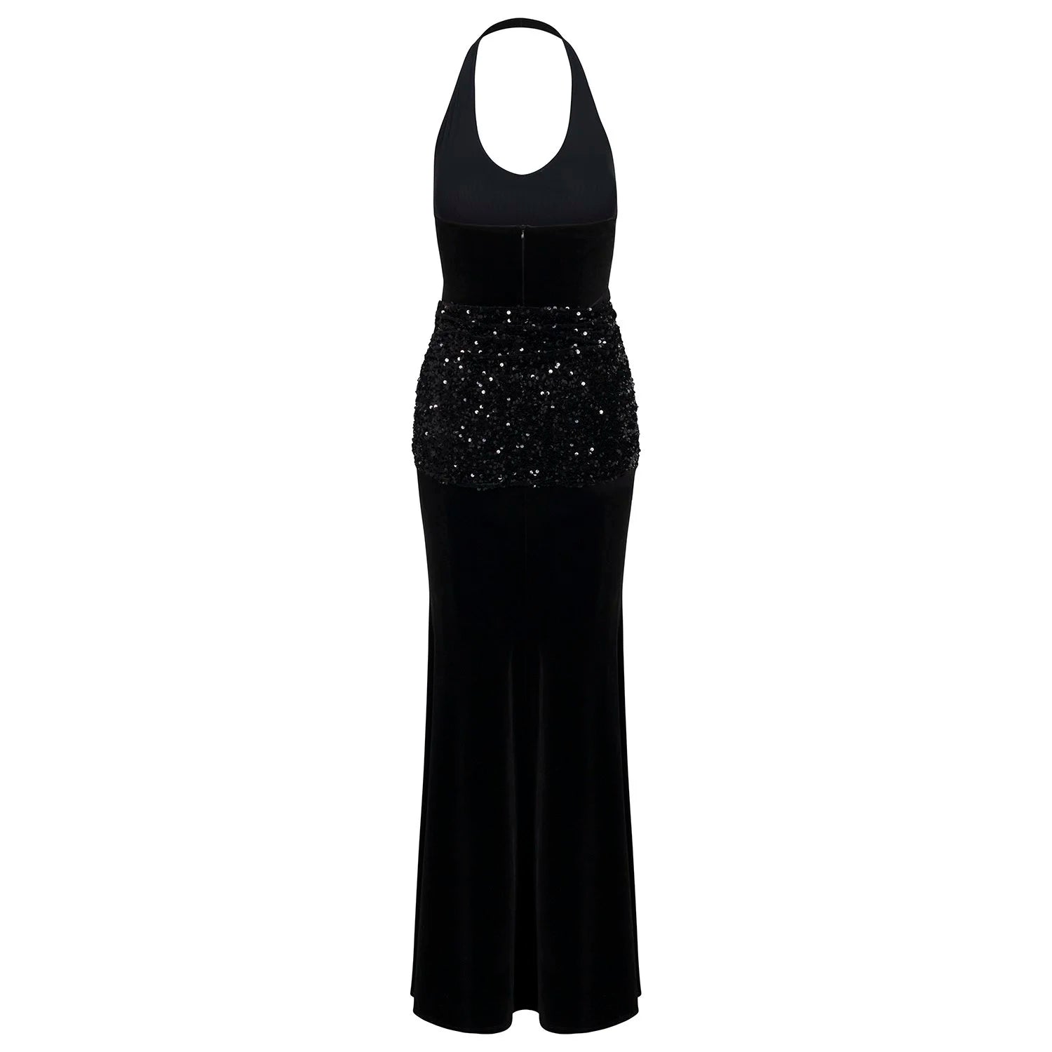 Soraya Dress in Black Velvet – view 2 | Delfi Collective