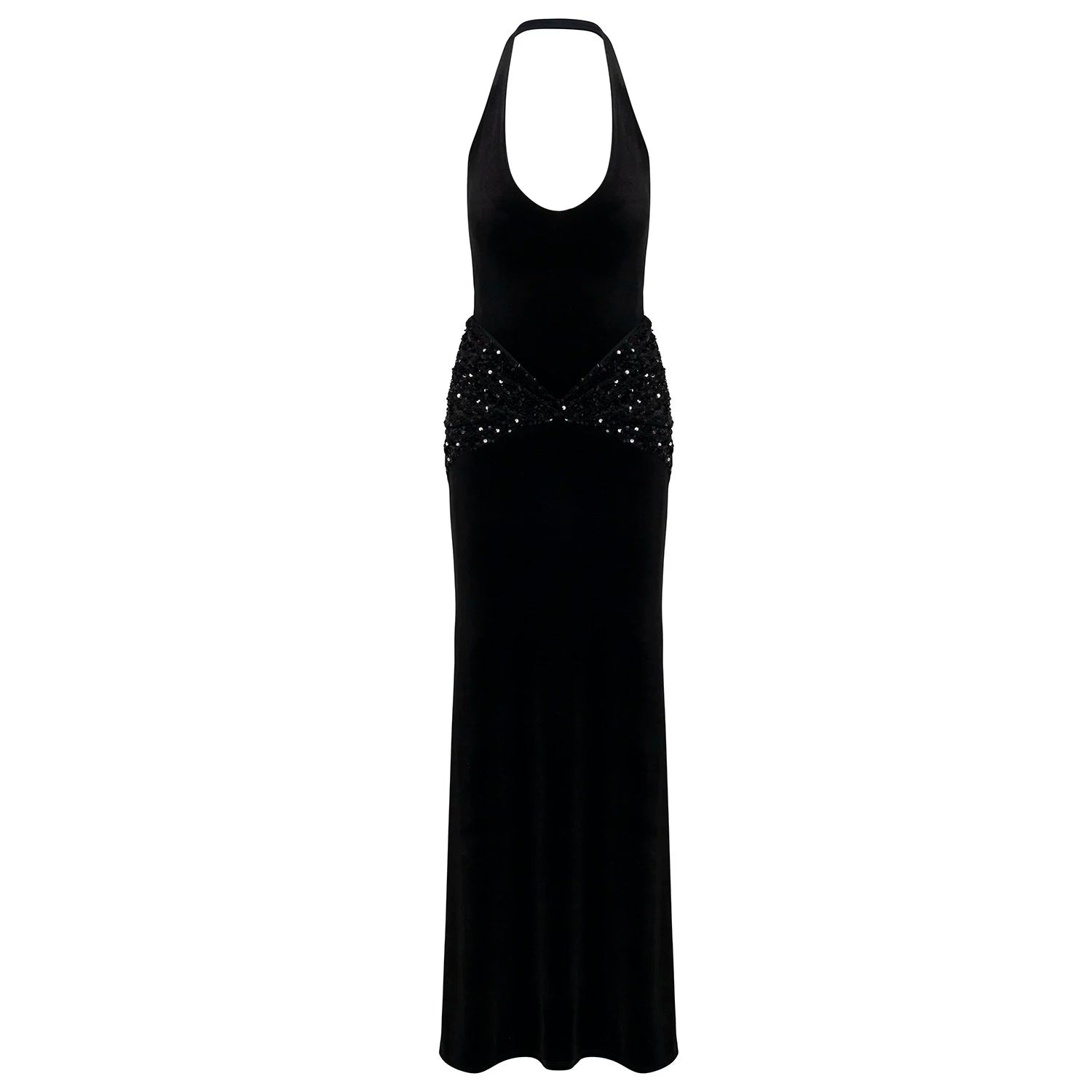 Soraya Dress in Black Velvet | Delfi Collective