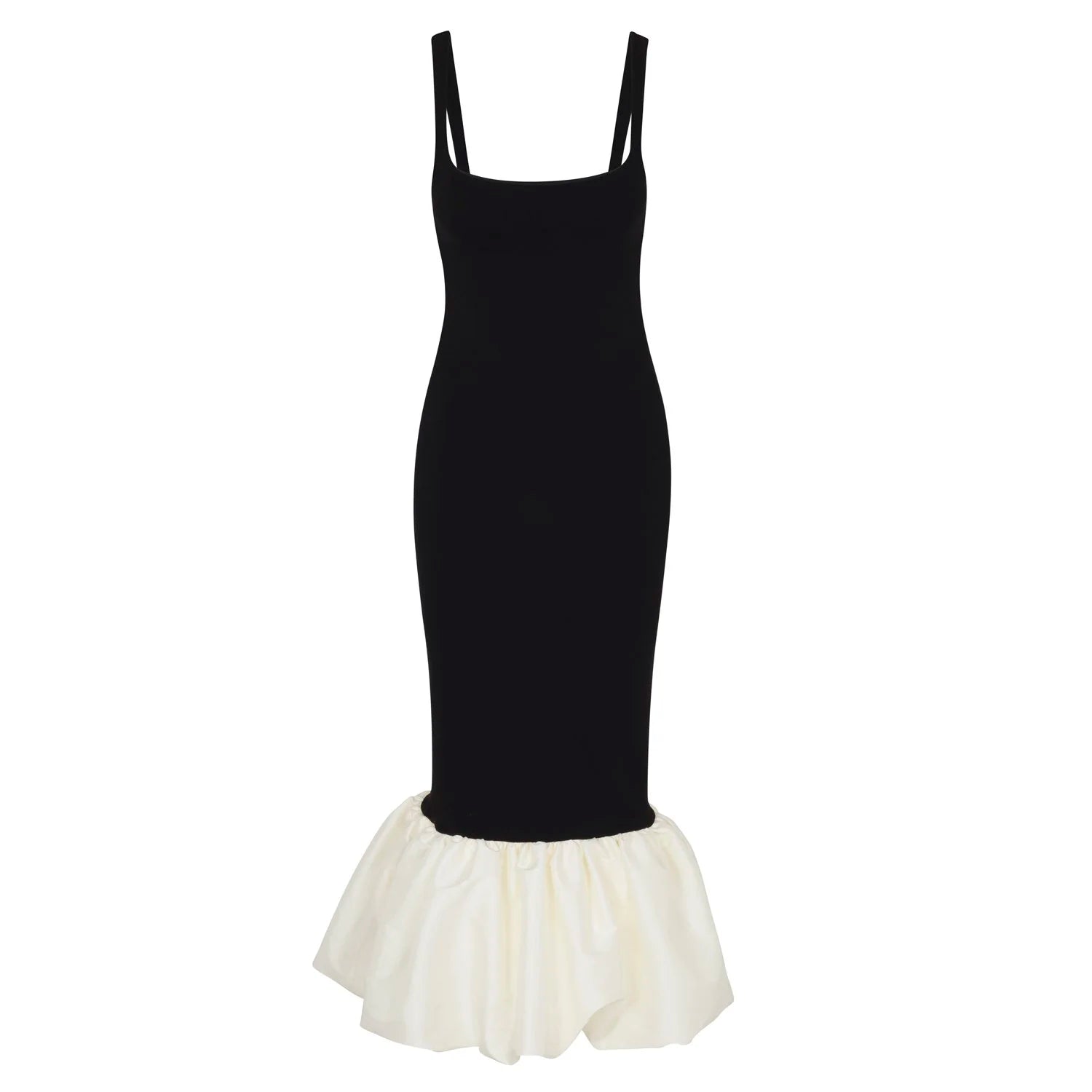 Xena Dress in Black and Ivory – view 4 | Delfi Collective