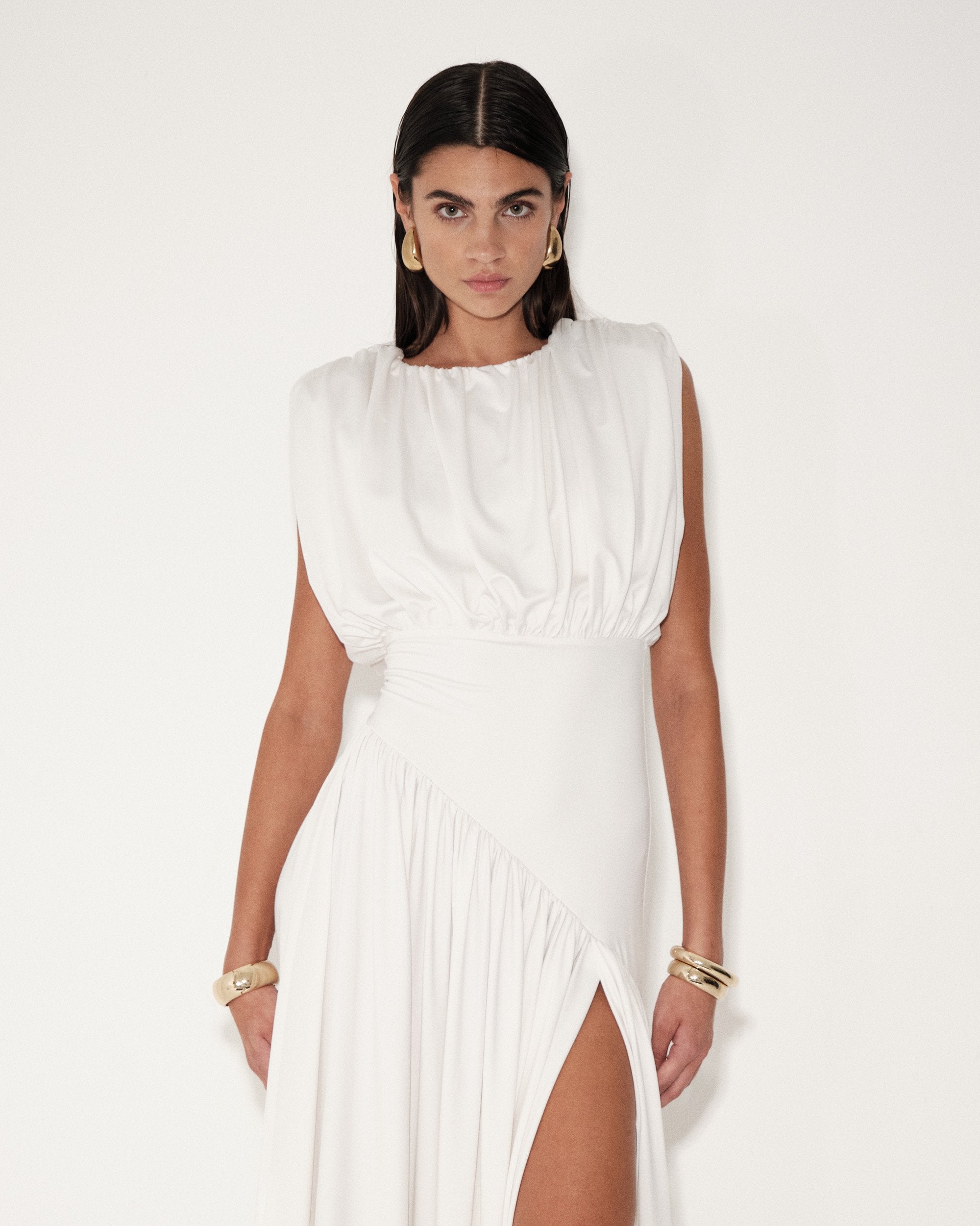 Avalon Dress – White – view 2 | Delfi Collective