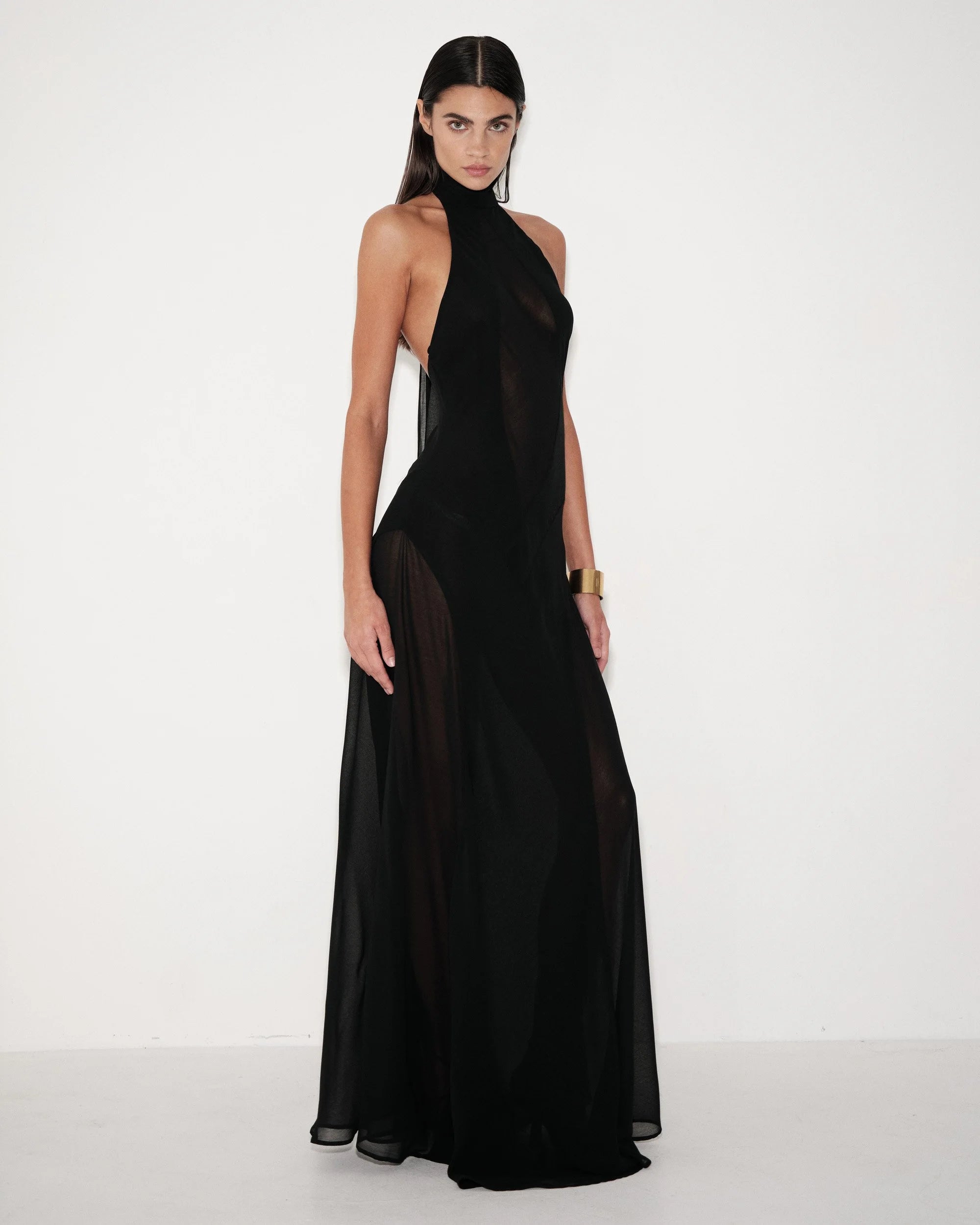 Sahara Dress – Black – view 2 | Delfi Collective