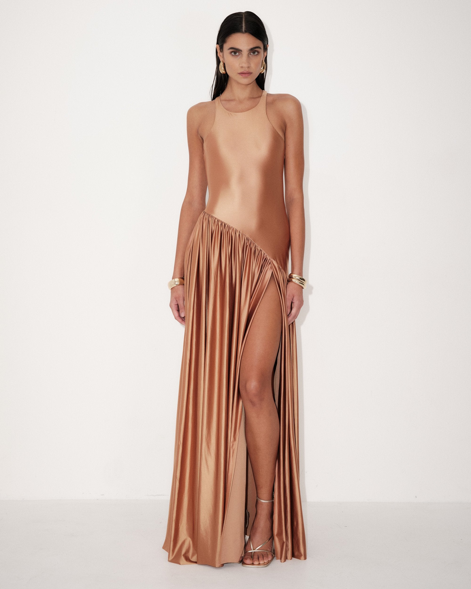 Simona Dress in Rust | Delfi Collective